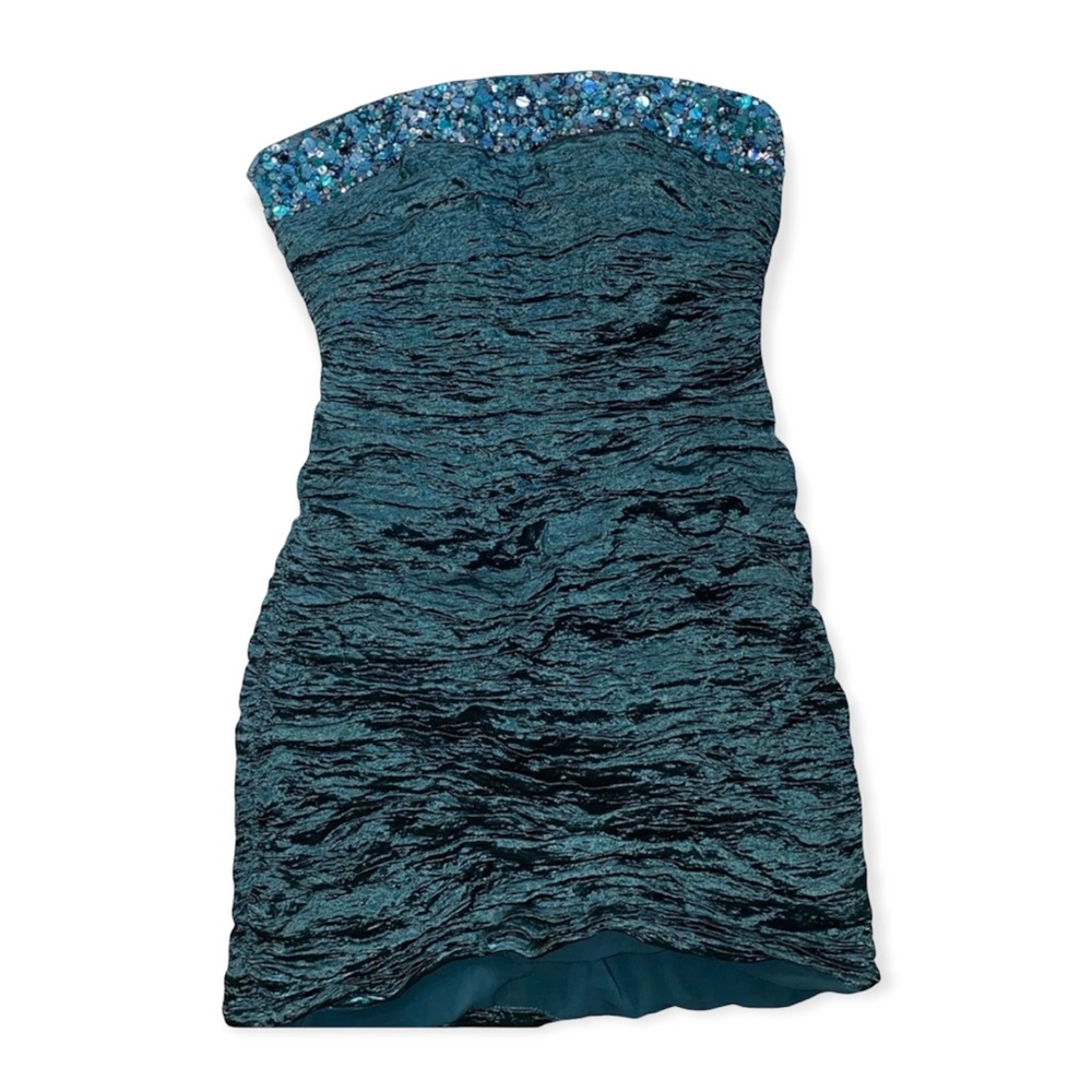 BCBG MAXAZRIA Teal Mini Dress
